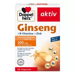 DOPPELHERZ Ginseng 250+B vitamini+cink kapsule, 30 sati