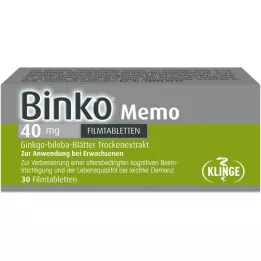 BINKO Memo 40 mg tablete prekrivenih filmom, 30 sati