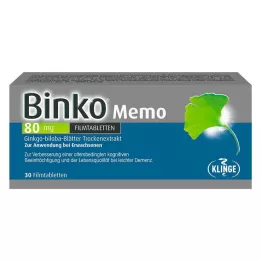BINKO Memo 80 mg tablete prekrivenih filmom, 30 sati