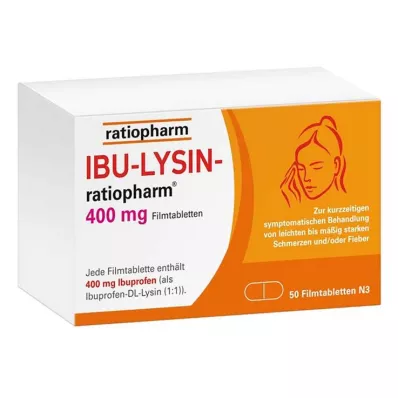 IBU-LYSIN-ratiopharm 400 mg filmom obložene tablete, 50 kom IBU-LYSIN-ratiopharm 400 mg filmom obložene tablete, 50 kom