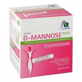 D-Mannose plus 2000 mg sticks, 60x2.47 g