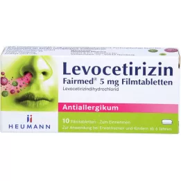 LEVOCETIRIZIN Fairmed 5 mg filmom obložene tablete, 10 kom