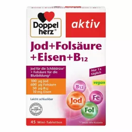 DOPPELHERZ jod+folna kiselina+željezo+B12 tablete, 45 kom