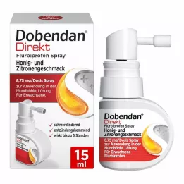 DOBENDAN Izravni flurbiprofen sprej med &amp; Limun, 15 ml