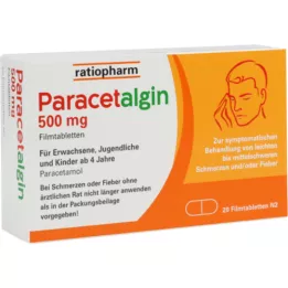 PARACETALGIN 500 mg tablete prekrivenih filmom, 20 sati