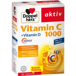 DOPPELHERZ Vitamin C 1000+Vitamin D Depot Tabl., 100 ST