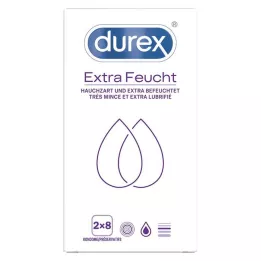 DUREX Dodatni vlažni kondomi dvostruko pakiranje, 2x8 ST