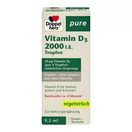 DOPPELHERZ Vitamin D3 2000 I.E čiste kapi, 9,2 ml