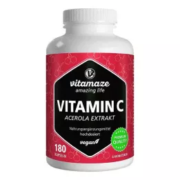 VITAMIN C 160 mg ekstrakt acerole čiste veganske kapsule, 180 kom