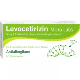 LEVOCETIRIZIN Micro Labs 5 mg tablete prekrivenih filmom, 50 ST