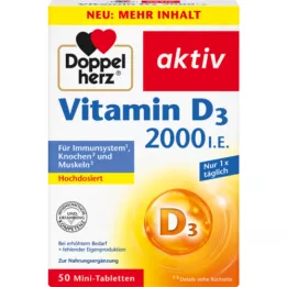 DOPPELHERZ Vitamin D3 2000, tj. Tablete, 50 ST
