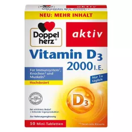 DOPPELHERZ Vitamin D3 2000 I.E tablete, 50 kom