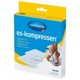 ES-KOMPRESSEN sterilni 10x10 cm 8-slojni 17-slojni, 5X2 kom