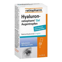 HYALURON-RATIOPHARM Gel kapi za oči, 2X10 ml