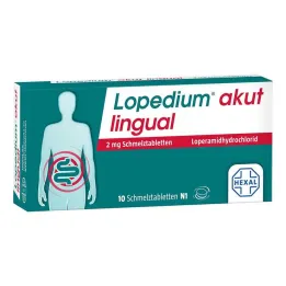 Lopedium acute lingual 2 mg raspadljive tablete za usta, 10 kom