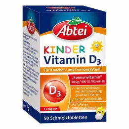 Abbey dječje vitamin D3 topljive tablete, 50 kom