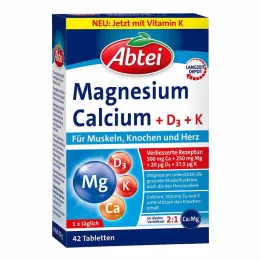 Abbey Magnezij Kalcij + D + K tablete, 42 kom