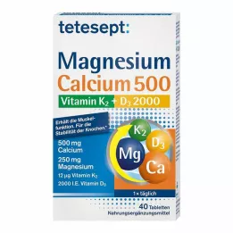 TETESEPT Magnezijev kalcij 500 k2+d3 tablete, 40 ST