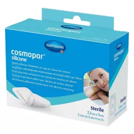 COSMOPOR Silikonska obloga za rane 5x7,2 cm, 5 kom