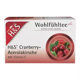 H&amp;S brusnica-acerola trešnja s vitaminom C Fbtl., 20X2,8 g