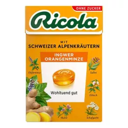 RICOLA o.Z.Box Đumbir Naranča Mint bomboni, 50 g