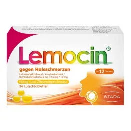 Lemocin® protiv upale grla okus meda i limuna, 24 kom