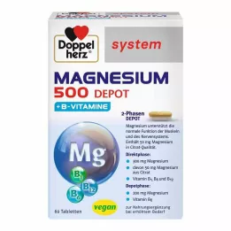 DOPPELHERZ Magnezij 500 Depot sistem tablete, 60 kom