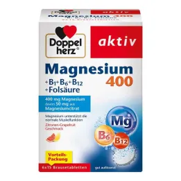 Doppelherz magnezij 400+B1+B6+B12+folna kiselina šumeće tablete, 6x15 kom