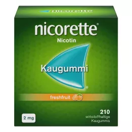 NICORETTE 2 mg gume za žvakanje svježeg voća, 210 komada