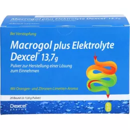 MACROGOL plus elektroliti Dexcel 13,7 g PLE, 20 kom
