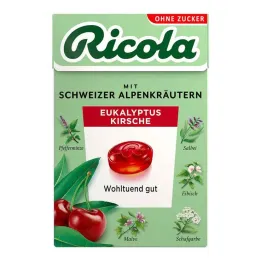 Slatkiši Ricola bez šećera eukaliptus višnja, 50 g