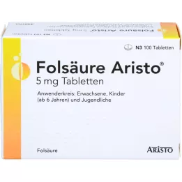 FOLSÄURE ARISTO 5 mg tablete, 100 ST