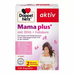 DOPPELHERZ Mama plus s DHA+Folna kiselina kapsule, 120 kom