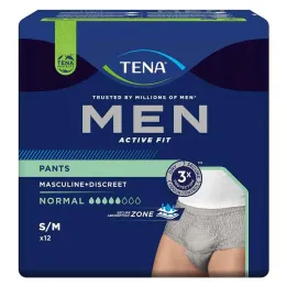 TENA® MEN ACTIVE FIT Hlače Normal grey S/M za inkontinenciju, 12 komada