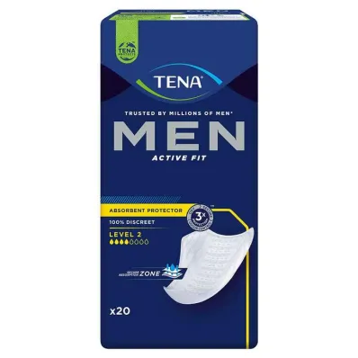 TENA® MEN ACTIVE FIT Level 2 jastučići za inkontinenciju, 20 komada TENA® MEN ACTIVE FIT Level 2 jastučići za inkontinenciju, 20 komada