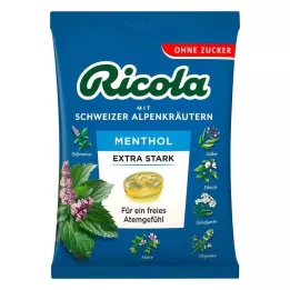 RICOLA o.Z vrećica Mentol ekstra jaki bomboni, 75 g