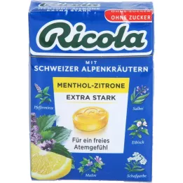 RICOLA o.Z.Box Mentol-Limun ekstra jaki bomboni, 50 g