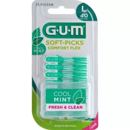 GUM Trzalice Comfort Flex mint velike, 40 kom