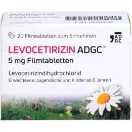 LEVOCETIRIZIN ADGC 5 mg filmom obložene tablete, 20 kom