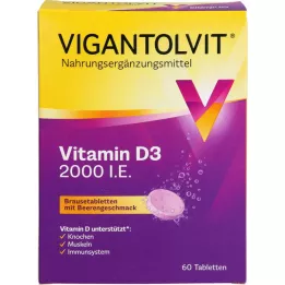VIGANTOLVIT 2000 IU vitamin D3 šumeće tablete, 60 kom