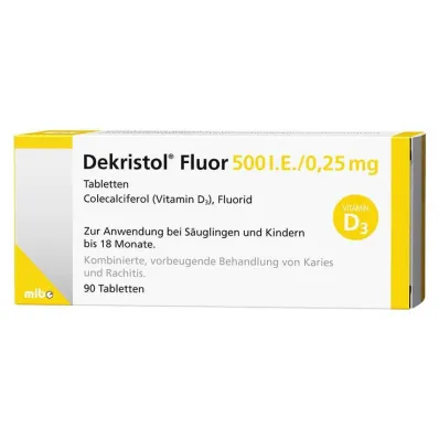 Dekristol Fluor 500 IU / 0,25 mg tablete, 90 kom