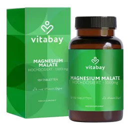 Magnezijev malat 1000 mg veganske visokodozne tablete, 180 kom
