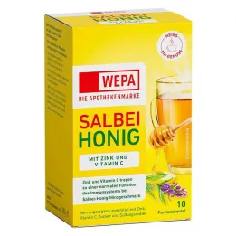 Wepa kadulja + med + vitamin C + cink u prahu, 10X10 g