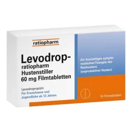 Levodrop-ratiopharm lijek za suzbijanje kašlja 60 mg filmom obložene tablete, 10 kom