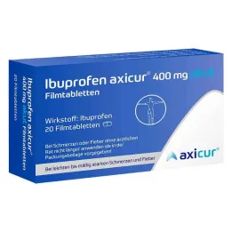 Ibuprofen axicur® 400 mg akutne filmom obložene tablete, 20 kom