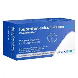 Ibuprofen axicur® 400 mg akutne filmom obložene tablete, 50 kom