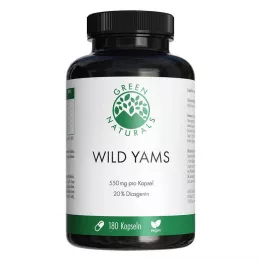 GREEN NATURALS Wild Yam veganske kapsule visoke doze, 180 kom