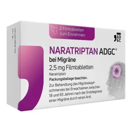 NARATRIPTAN ADGC® za migrene 2,5 mg filmom obložene tablete, 2 kom