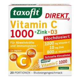 Taxofit Vitamin C 1000 + Cink + D3 Direct Granule, 20 kom