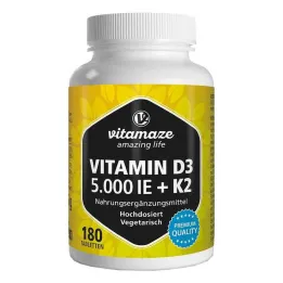 Vitamin D3 K2 5000 IU / 100 µg visokodozne tablete, 180 komada
